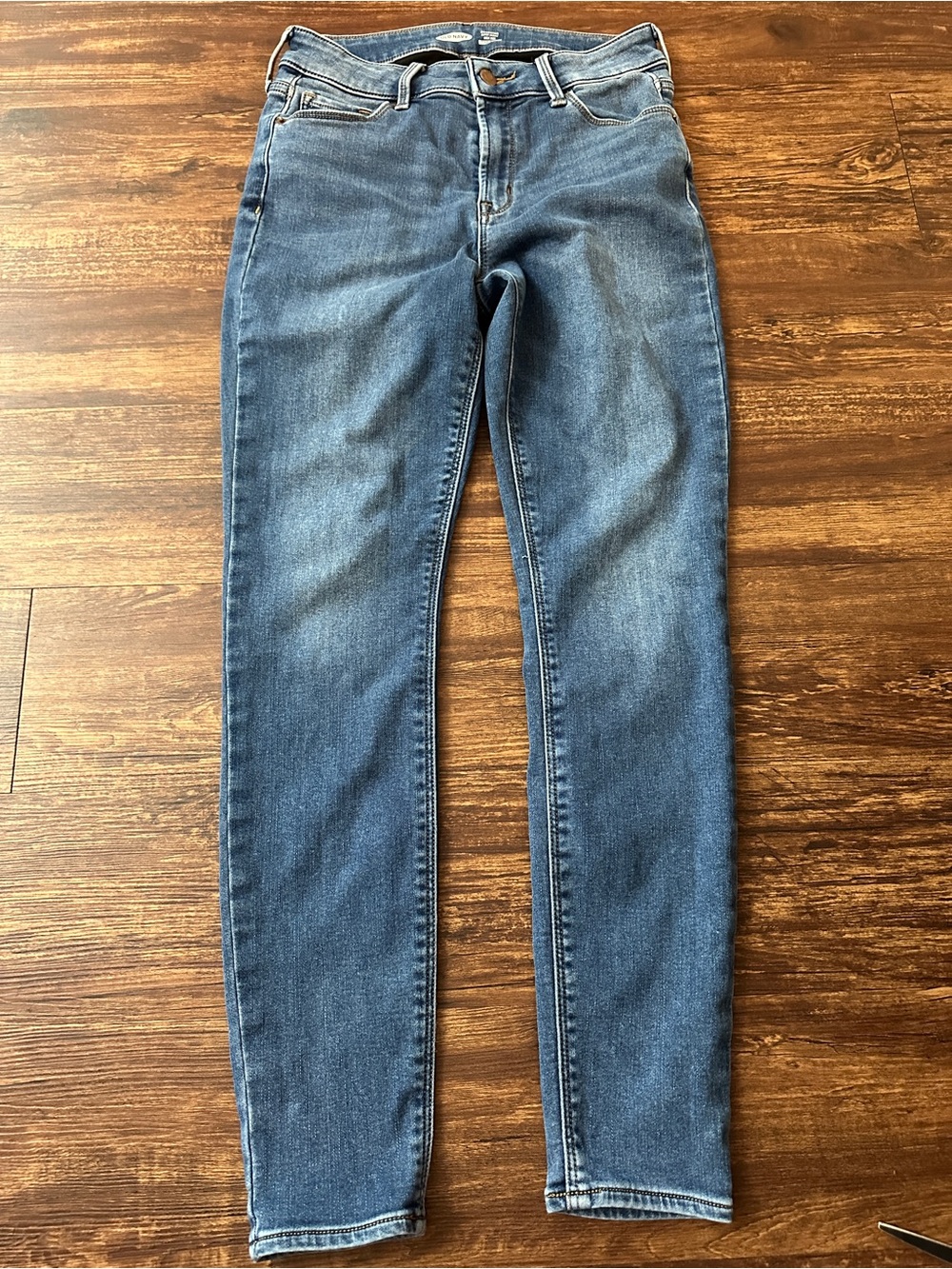 old navy 6 rockstar high rise built in warm super skinny blue jeans like new